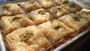 Vegan baklava  at Koshari in Seattle