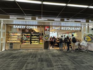 Frontier with a bakery coffee shop   at DMK - S & P - T1 in Bangkok