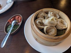 Veg momo at Slush Coffee World in Nairobi