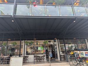 Outside at Slush Coffee World in Nairobi