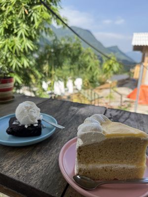 brownie and lemon cake  at Loco.bakery in Ta Van