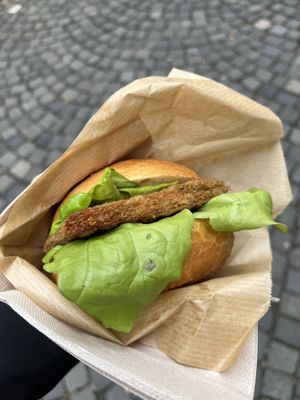 Schnitzelsemmel  at Die Vegane Fleischerei in Augsburg