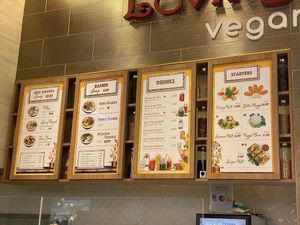 Wall Menu at Loving Hut in Santa Clara
