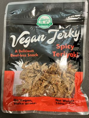Vegan jerky   at Loving Hut in Santa Clara