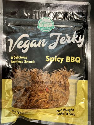 Vegan jerky   at Loving Hut in Santa Clara