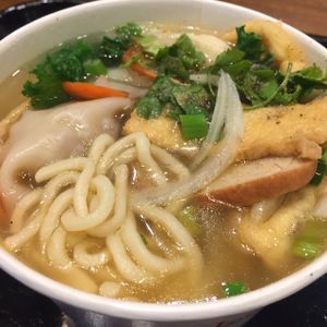 wonton soup at Loving Hut in Santa Clara