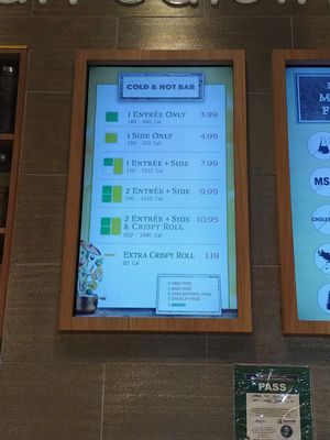 Meal options at Loving Hut in Santa Clara