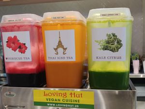 Drink Options at Loving Hut in Santa Clara