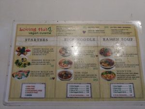 Menu 2 of 2 at Loving Hut in Santa Clara