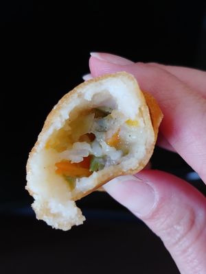 $1.19 Crispy Roll: Not very crispy, sesame flavor, pretty good for the price, tasted a lot like an egg roll as opposed to a spring roll at Loving Hut in Santa Clara