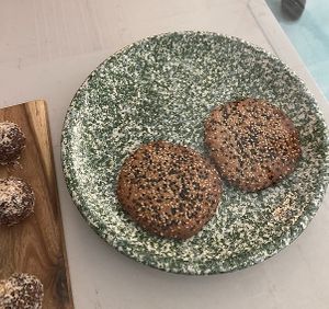 Tahini cookies, vegan & gluten free at Fuga Café in Madrid