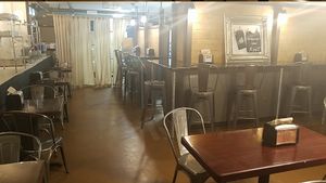 Downstairs seating at The Living Root Cafe in Redlands