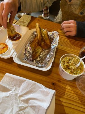 The garlic bread and mac and cheese was great! However the marinara was an additional $3 and there wasn’t much.  at The Blue Dragon in Hillsboro