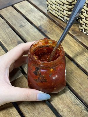 Hoi An signature chili sauce  at Quan Chay Dam in Hoi An