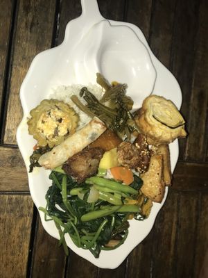 Everything from the buffet (traditional food)  at Quan Chay Dam in Hoi An