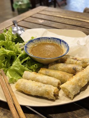 Ram cuon, fried spring rolls (40k VND)  at Quan Chay Dam in Hoi An