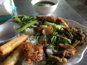 My Buffet Plate Today VND 30,000 at Quan Chay Dam in Hoi An