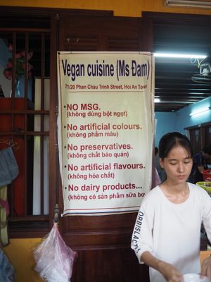 it is all vegan and healthy :] at Quan Chay Dam in Hoi An