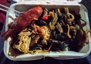 Take away buffet selection at Quan Chay Dam in Hoi An