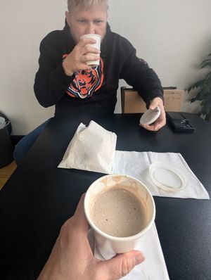 Hot cocoa with ice cream scoop at Swee-T's in Creede