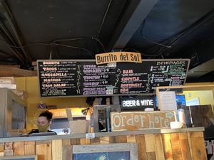 Menu at Burrito del Sol in Fort Walton Beach