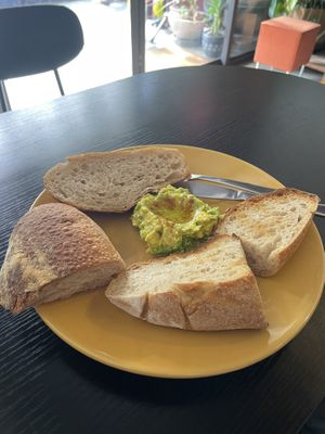 Avocado and country sourdoughh  at Brunch of idiot in Bangkok