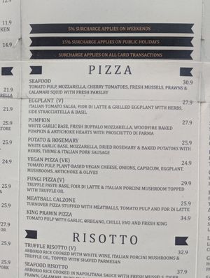 Specific vegan options at In Forno in Newcastle