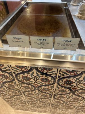 Vegan parathas available too  at MONA'S in London