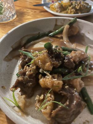Mushroom and tofu stir fry  at Dee Den in Buderim