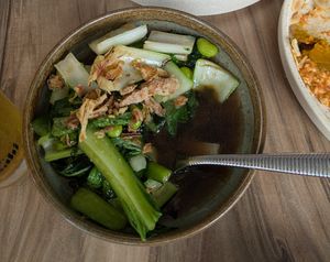 Wok Fried Asian Greens. at Dee Den in Buderim