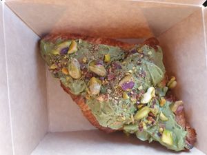 Pistacchio cream croissant at Oats & Coffee in Stralsund