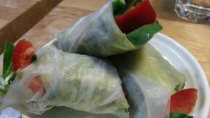 spring rolls at W Gruncie Rzeczy in Warsaw