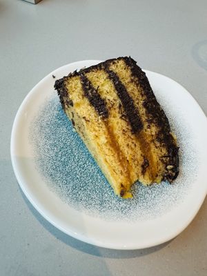 Vegan Jaffa Cake  at The Whitworth Cafe in Manchester