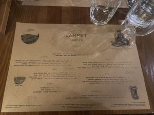 Menu   at Lahpet Larder in South East London
