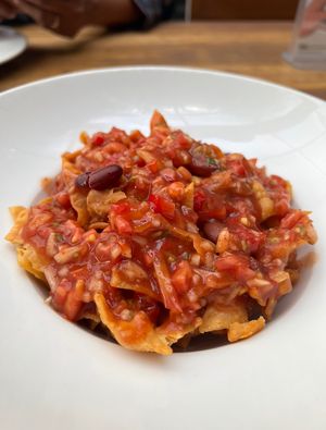 Desi Nachos, vegan option   at Green Theory in Bangalore