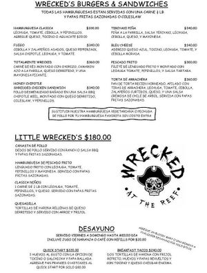 Menu 11/2024 at Wrecked at the Reef in Puerto Penasco