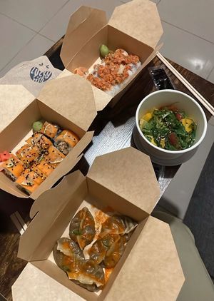 The best vegan sushi I’ve ever had. I’m not vegetarian but my girlfriend is so I’ve tried several vegan sushi with her and none have impressed me like this one. at Lucky Fish - Dark Kitchen in Mexico City