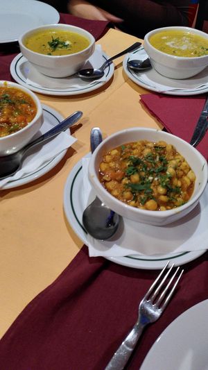 Chick pea curry at Zayka in Gran Canaria