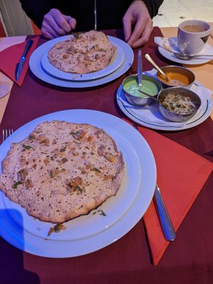 Masala papadums at Zayka in Gran Canaria