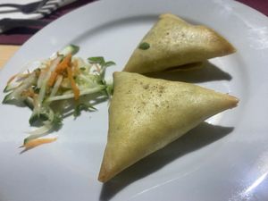 Vegetable samosas  at Zayka in Gran Canaria