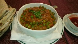 A green peas plate at Zayka in Gran Canaria