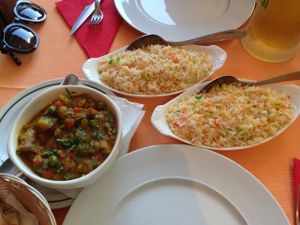 mixed vegetable curry at Zayka in Gran Canaria