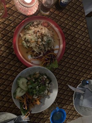 Som Tam und Lab  at Kruua Thai in Gran Canaria