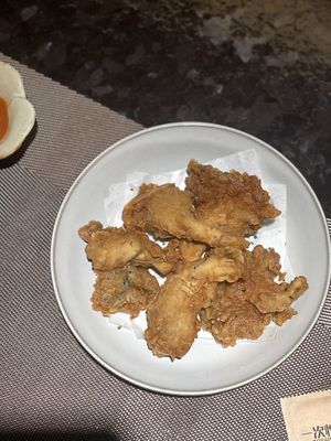 Fried oyster mushrooms  at Viet Chay in Taichung
