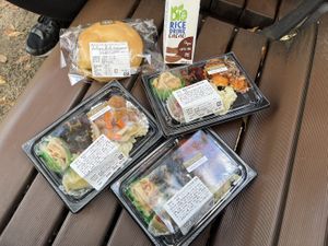 Bagels, Cacoa and Bento at Evah Vegan Deli - Iwataya Shop in Fukuoka