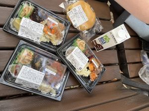 Bagels, Cacoa and Bento at Evah Vegan Deli - Iwataya Shop in Fukuoka