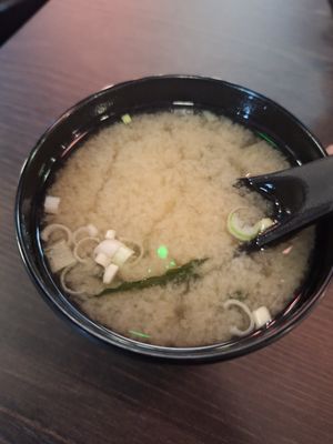 Miso soup at Oyama Sushi Japanese Restaurant  in Longford