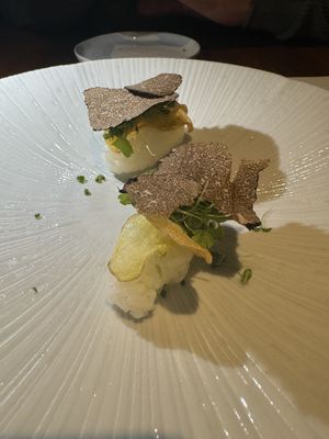 Truffle potato chip— this one was a good one   at O Ya in Boston