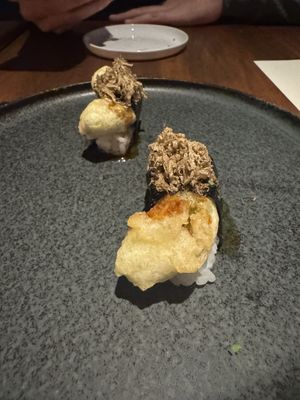 Avocado tempura   at O Ya in Boston