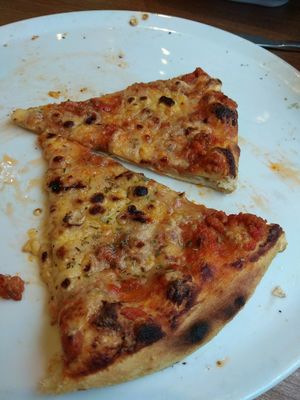 Last pieces of the Bolognese Pizza. It was so delicious that I nearly forgot to take a picture....  at Pizzeria Corona in Dortmund